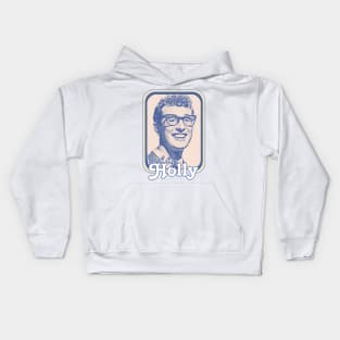 Buddy Holly - Retro Nostalgia Graphic Design Kids Hoodie